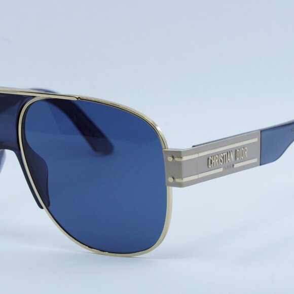 Dior DIORSIGNATURE A3U B0B0 Sunglasses Gold Aviator Frame, Blue Lenses main image 8
